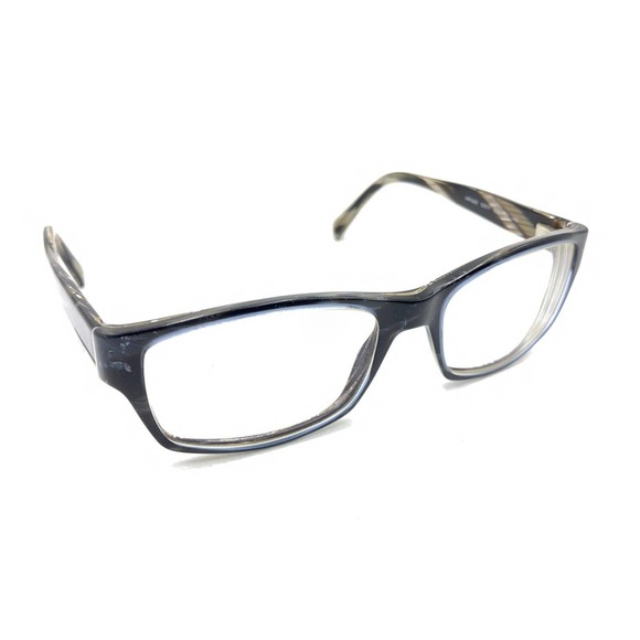 Prada VPR 06O EAR-1O1 Blue Brown Rectangle Eyeglasses Frames 53-17 145 Italy - Picture 1 of 12